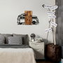 Wallity Caravan Holiday - 379 Accesorio de Pared de Madera y Metal Nogal y Negro